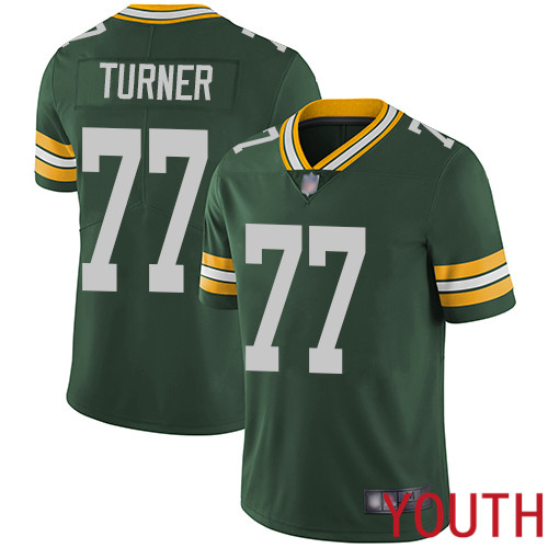 Green Bay Packers Limited Green Youth #77 Turner Billy Home Jersey Nike NFL Vapor Untouchable